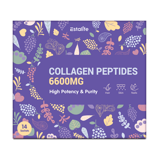 Estalife Collagen Peptides 6600MG | Vitamin C + Whitening Glutathione + Grape Juice |