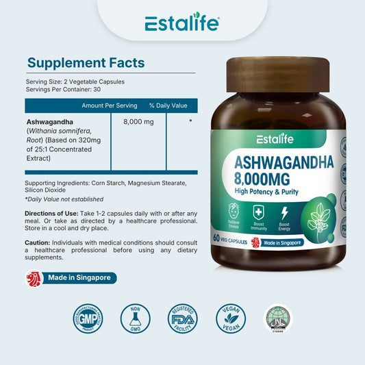 Estalife Ashwagandha 8000MG