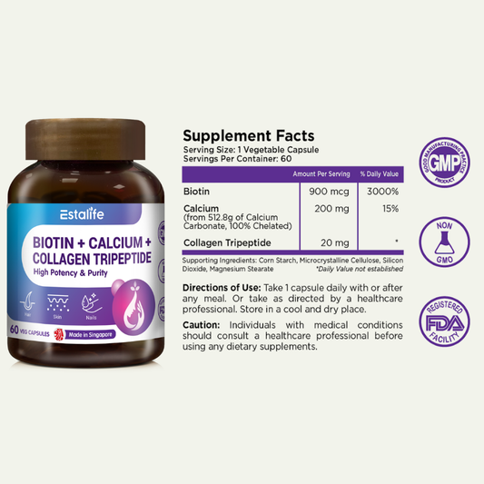 Estalife Biotin+ Calcium + Collagen Tripeptide