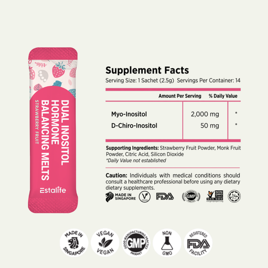 Dual Inositol Hormone Balancing Melts | Myo-Inositol D-Chiro-Inositol 40:1