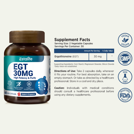 Estalife EGT Ergothioneine 30MG | 麦角硫因