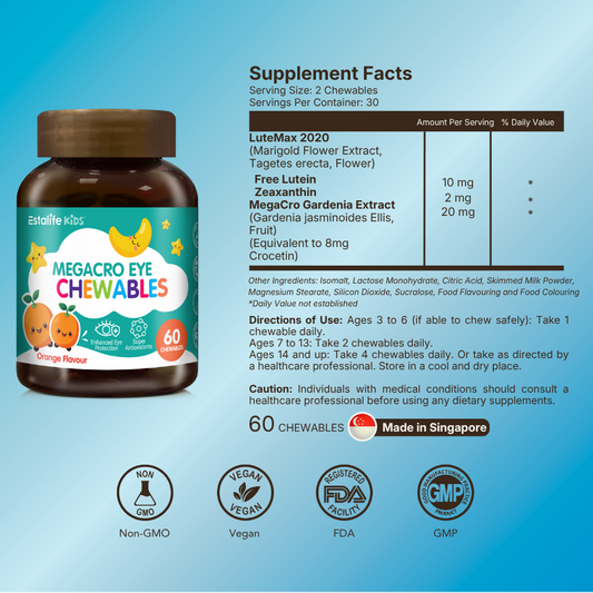 Estalife Kids MegaCro + Lutein Eye Chewables