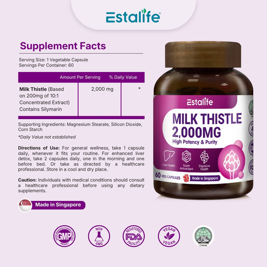 Estalife Milk Thistle 2000MG