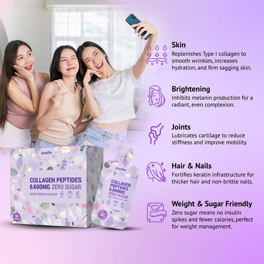 Estalife Collagen Peptides 6600mg Zero Sugar