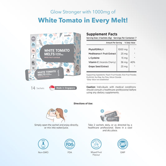 Estalife White Tomato Melts 1000MG