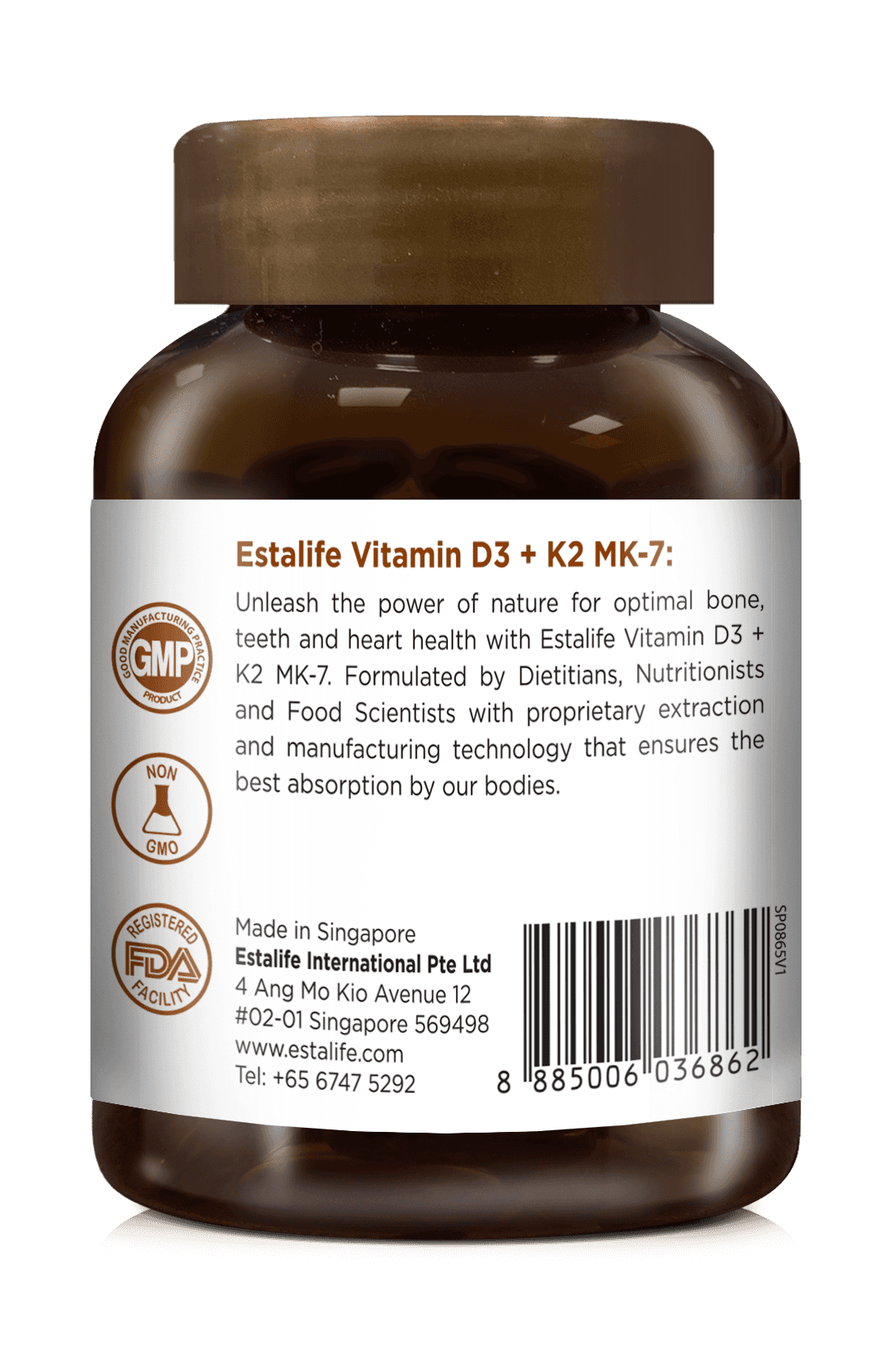 Estalife Vitamin D3 + K2 MK-7
