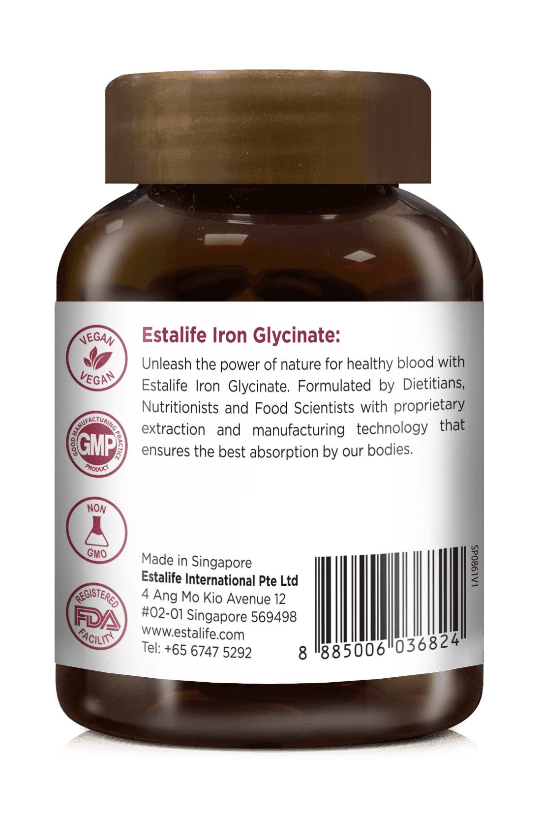 Estalife Iron Glycinate + Vitamin C