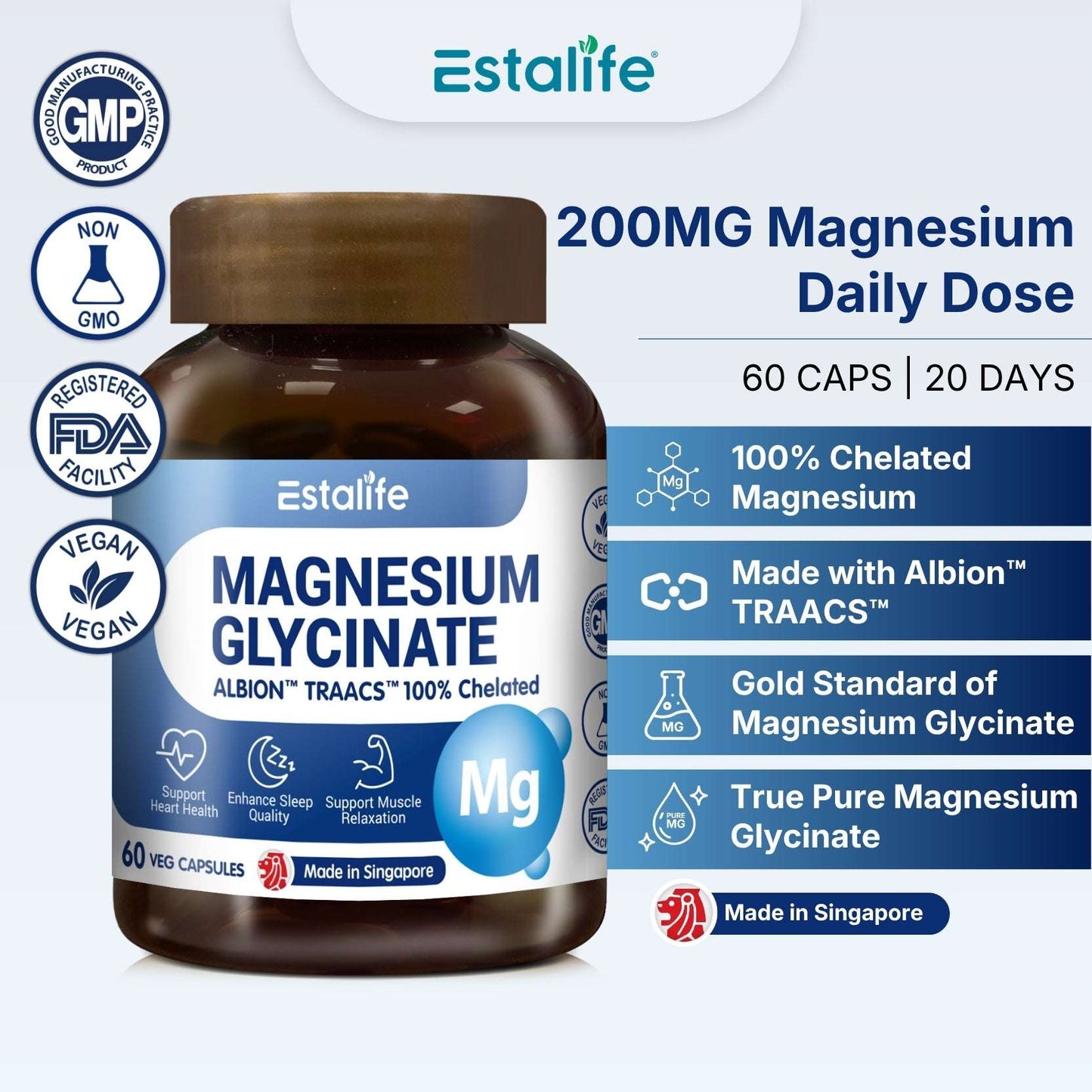Estalife Magnesium Glycinate — Albion™ TRAACS™