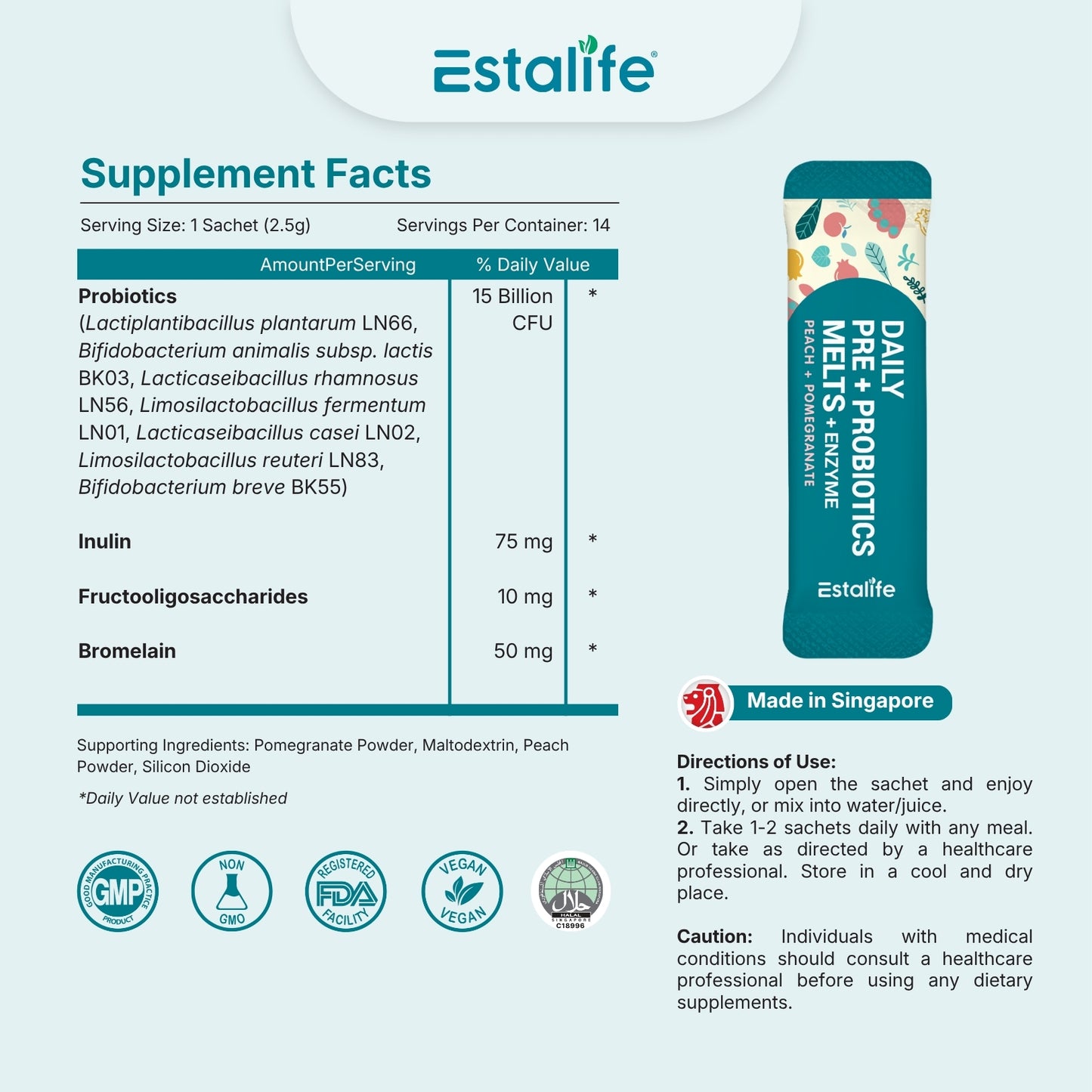 Estalife Daily Pre+Probiotics Melts