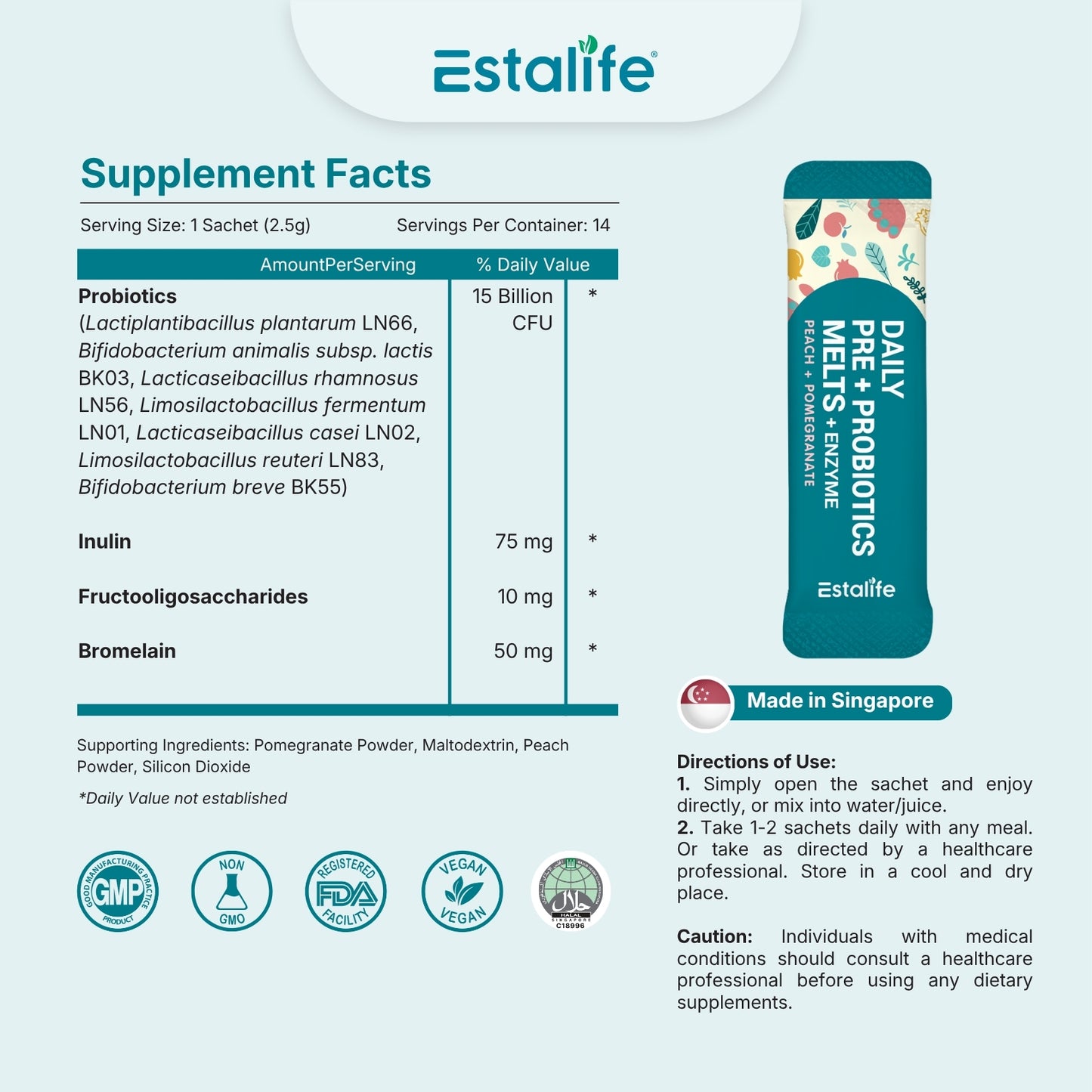 Estalife Daily Pre+Probiotics Melts