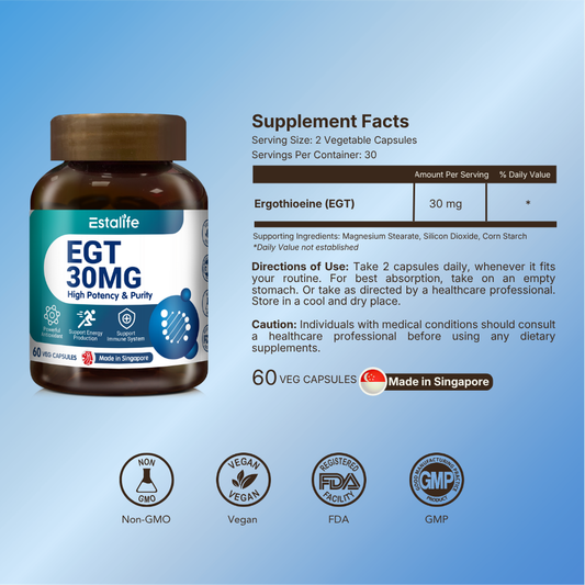 Estalife EGT Ergothioneine 30MG | 麦角硫因