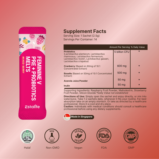 Estalife Feminine V Pre + Probiotics Melts