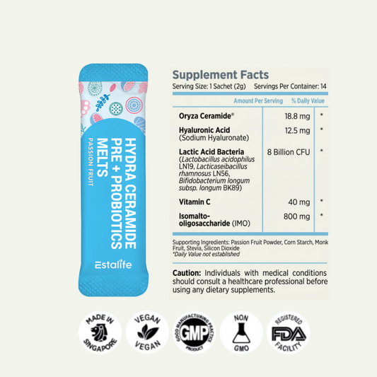 Estalife Hydra Ceramide Pre + Probiotics Melts