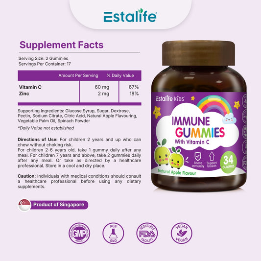 Estalife Kids Immune + Vitamin C Gummy