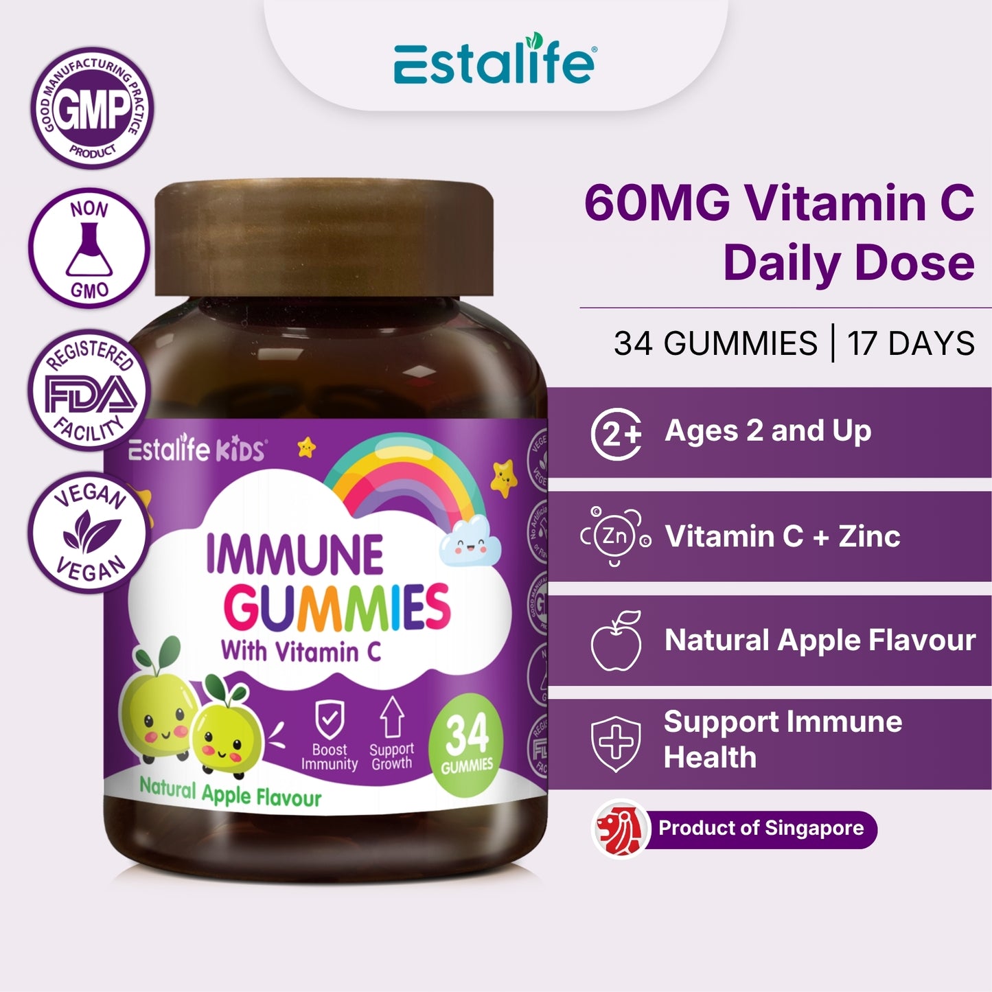 Estalife Kids Immune + Vitamin C Gummy