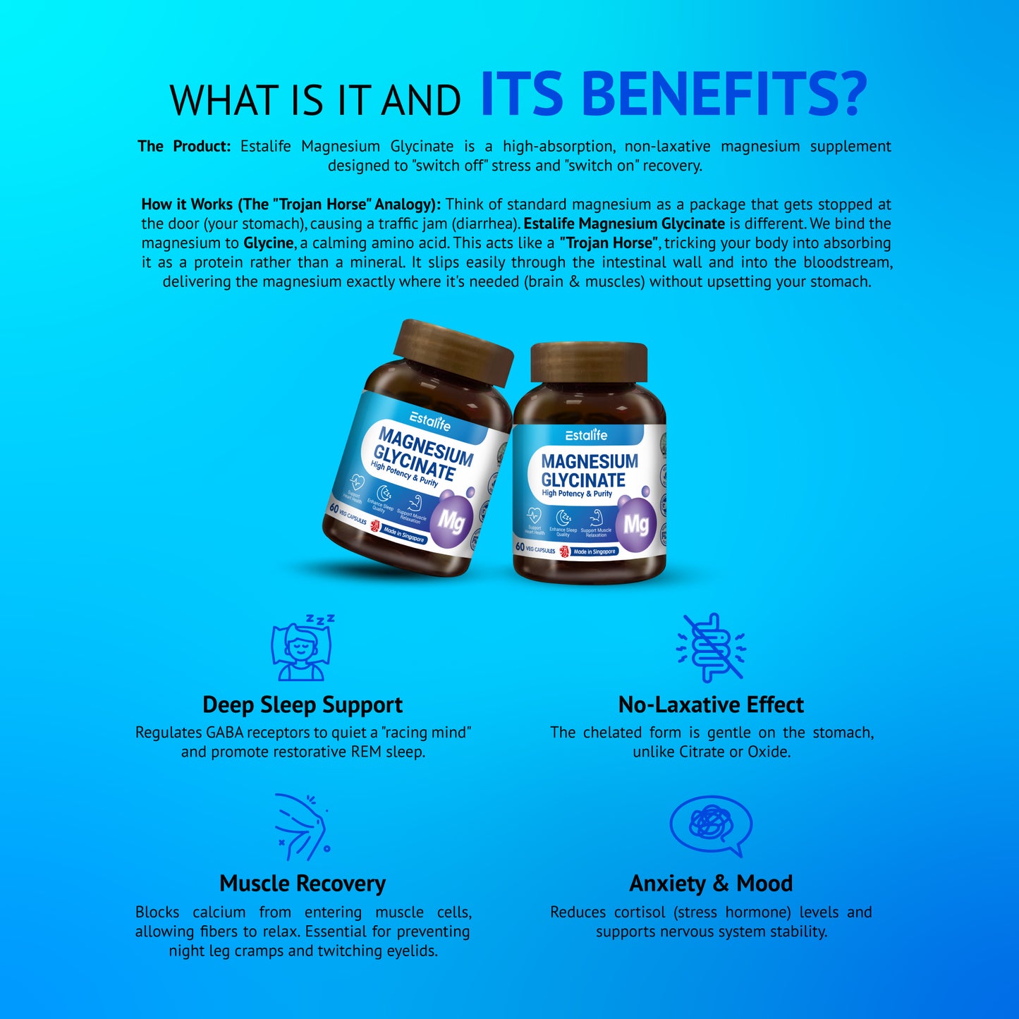 Estalife Magnesium Glycinate 1000MG