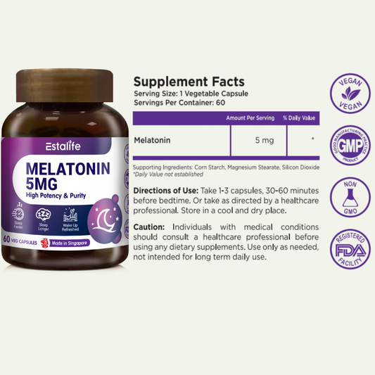 Estalife Melatonin 5mg