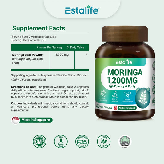 Estalife Moringa Leaf 1200MG