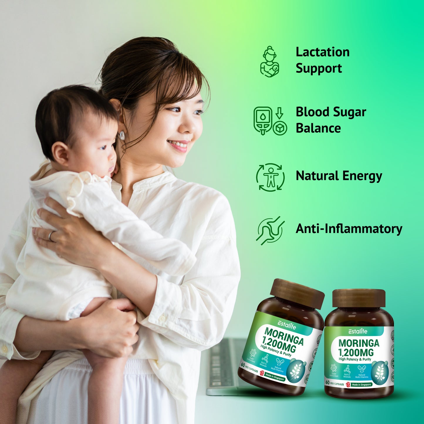 Estalife Moringa Leaf 1200MG