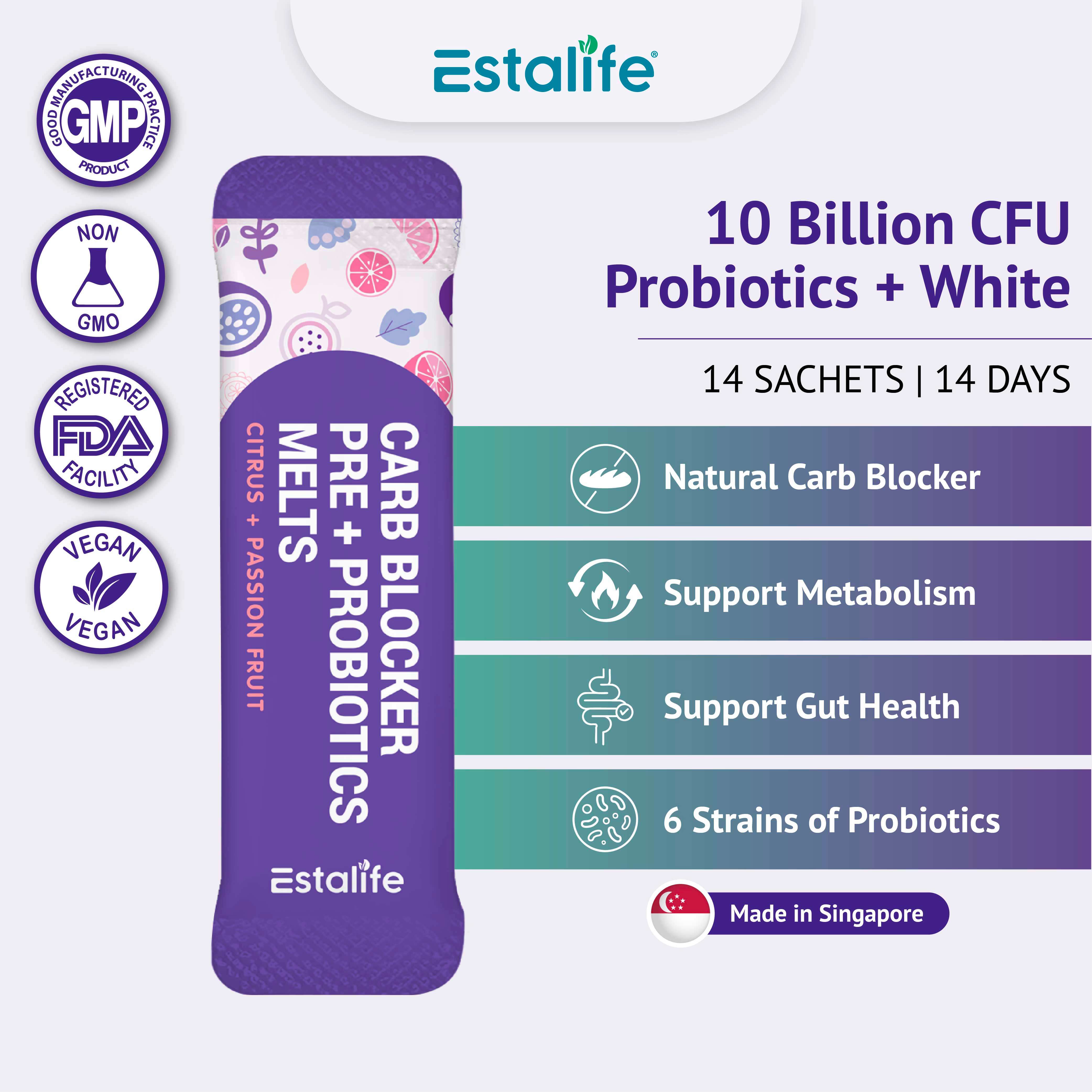 Estalife Carb Blocker Pre + Probiotics Melts – Estalife.com