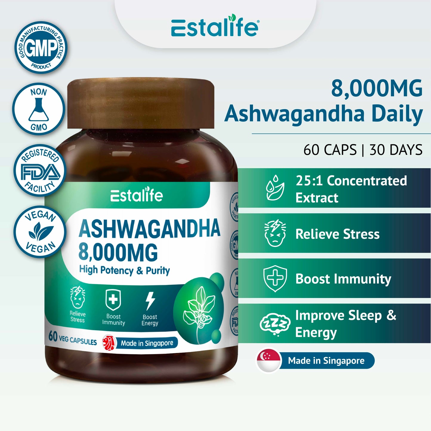 Estalife Ashwagandha 8000毫克