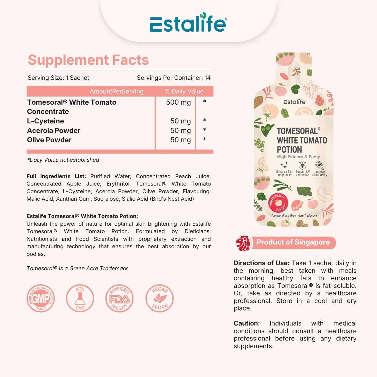 Estalife Tomesoral White Tomato Potion