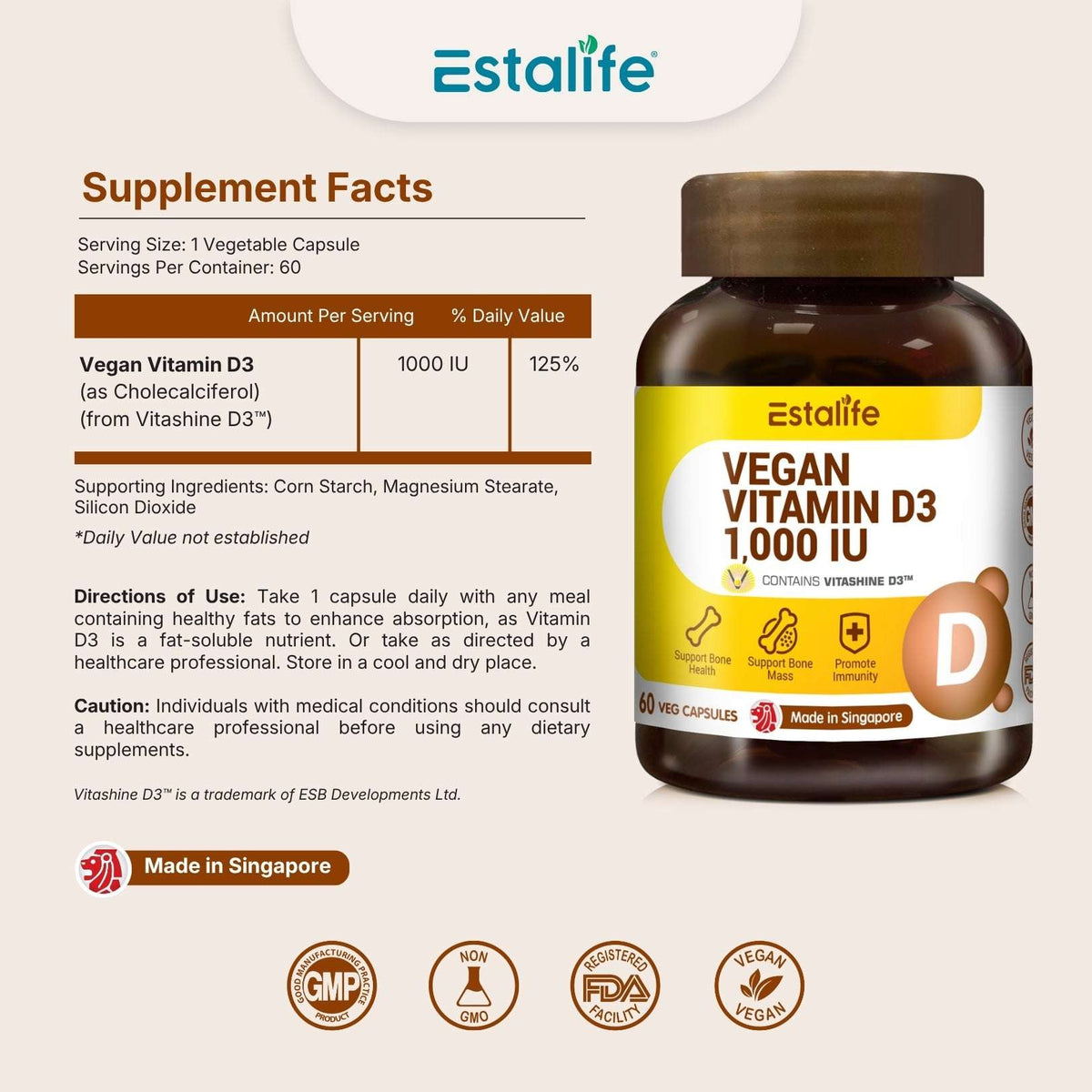Vegan Vitamin D3 1,000 IU