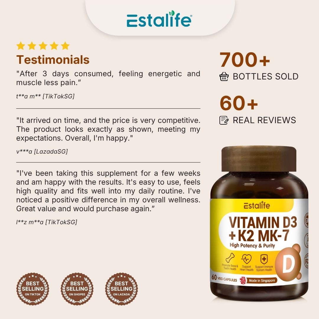 Estalife Vitamin D3 + K2 MK-7