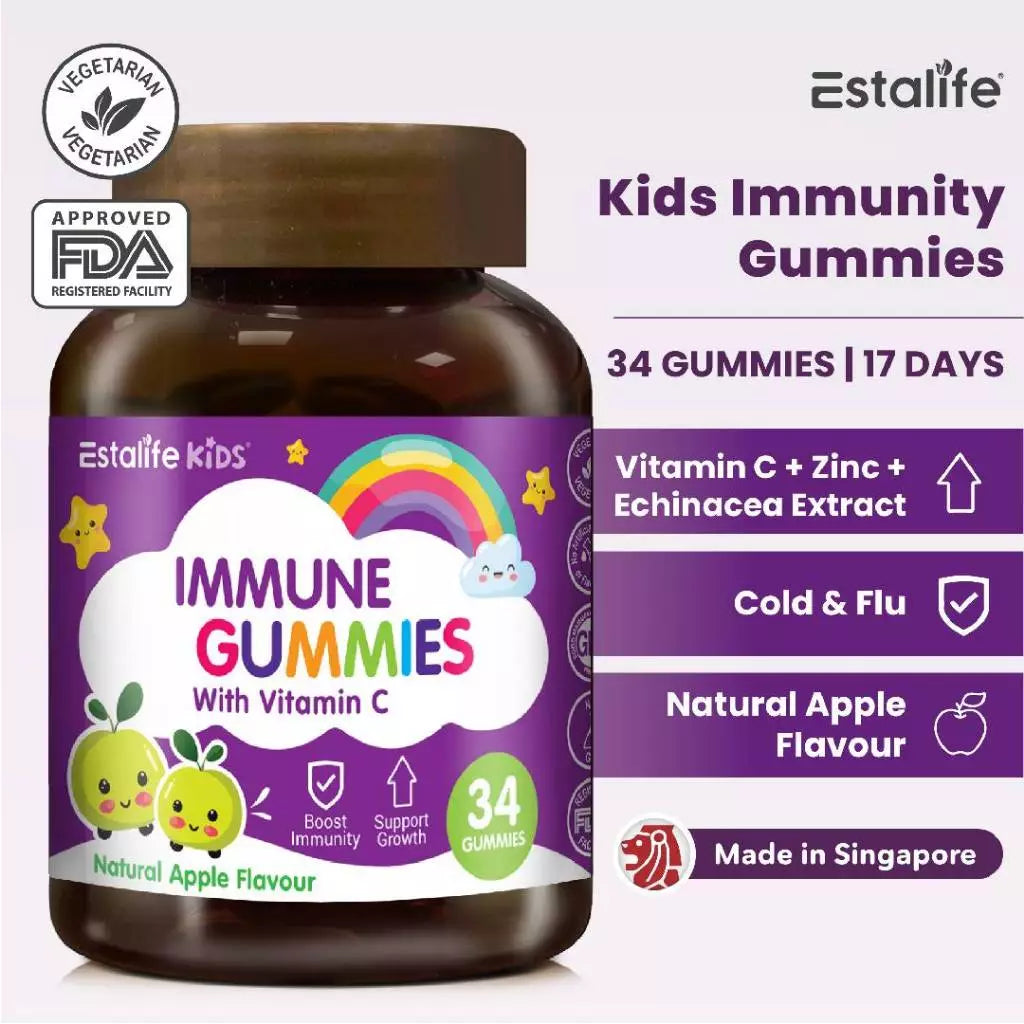 Estalife Kids Immune + Vitamin C Gummy with Zinc and Echinacea